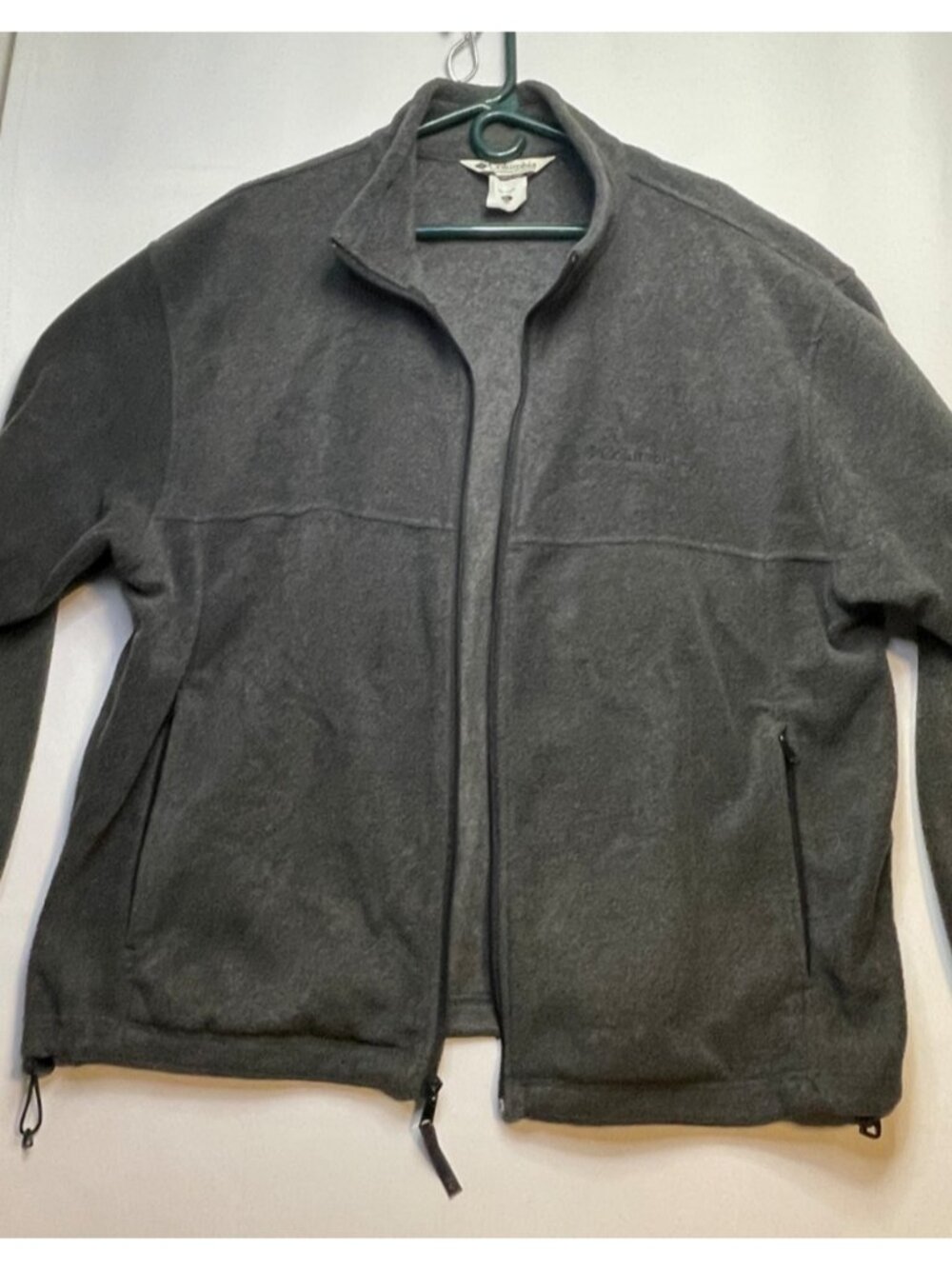 Columbia Sports fleece sweater jacket mens XL full zip long sleeve gray